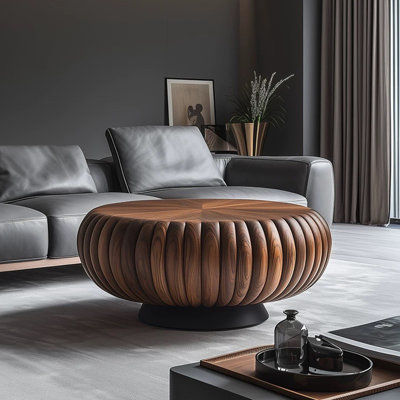 Italian style high sense wooden round table