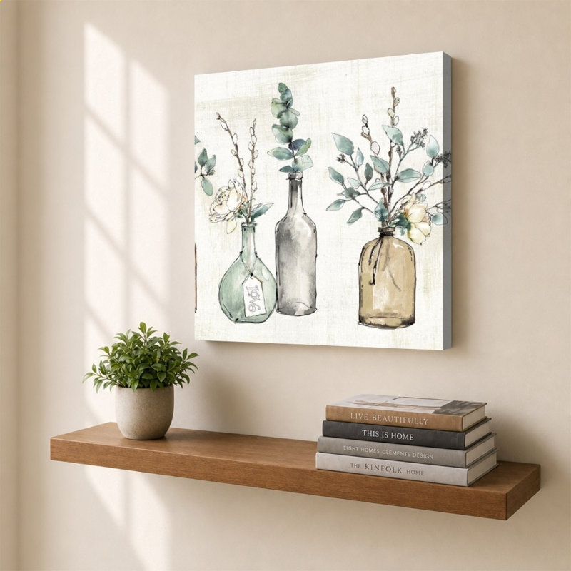 «Modern Farmhouse I Amber» par Anne Tavoletti - Impression sur toile, H 36 po x l 36 po