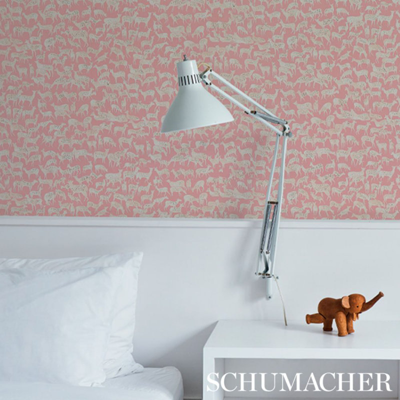Fauna Wallpaper, Dusty Pink