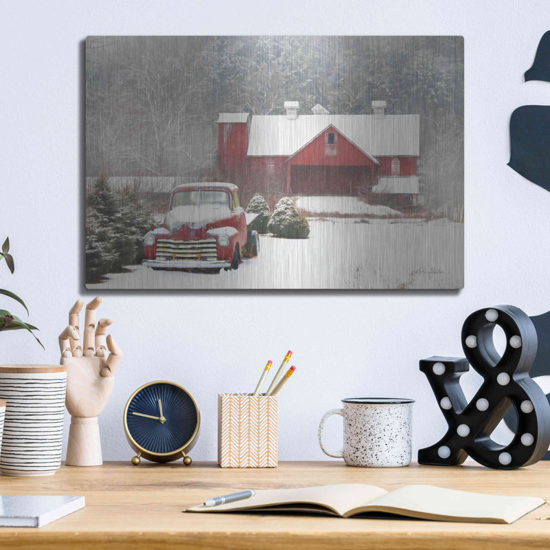 «Chevy Country» par Lori Deiter, art mural en métal, H 12 po x l 16 po
