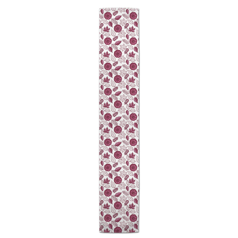 Safira Pumpkin Table Runner, 72" x 16", Burgundy