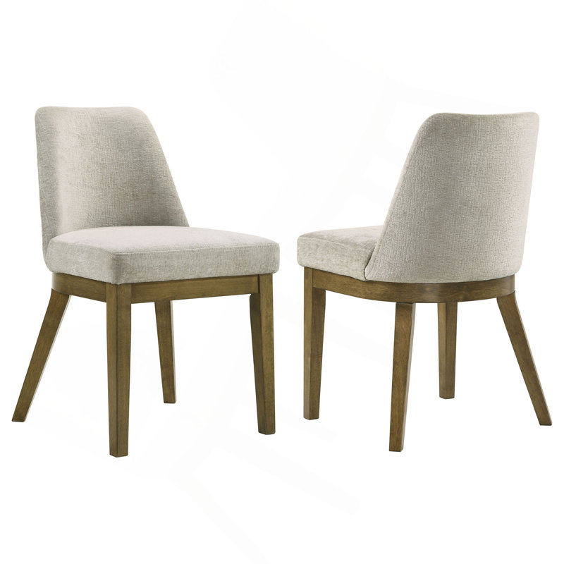 Chaise d'appoint Bryant (brun clair) rembourrée (ensemble de 2)
