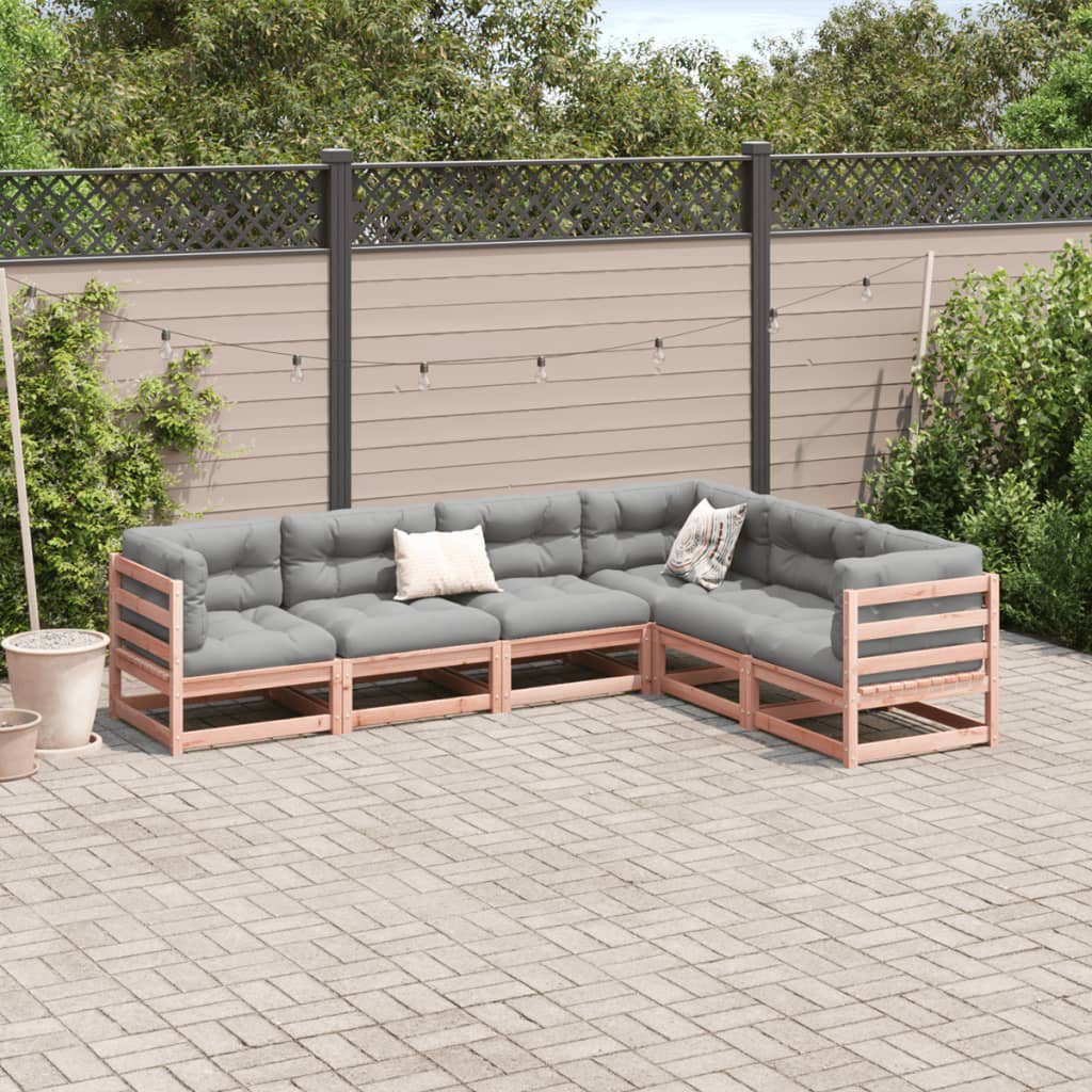 Vidaxl 6-Tlg. Garten-Lounge-Set mit Auflagen Massivholz Kiefer