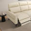 Canapé inclinable moderne en cuir Mid-Century de 78,7 po Rahim avec repose-pieds réglable-87020738
