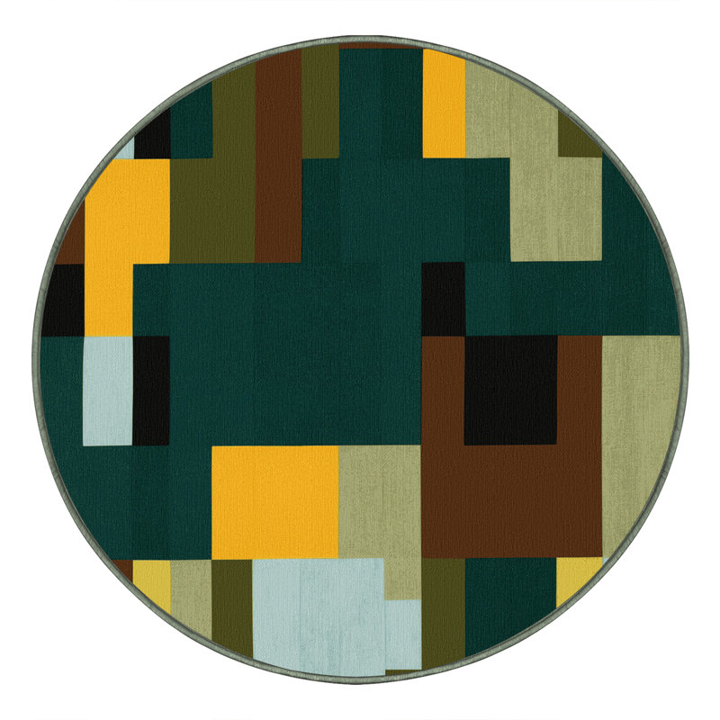 Blocked Biosphere Rug, Round 5'