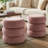 Modern Round Velvet Storage Ottomans (Set Of 2）-1144471469