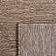 Tapis brun uni en laine / coton tissé à la main Frann-504901570