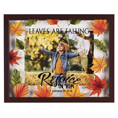 Cadre photo mural feuilles tombant