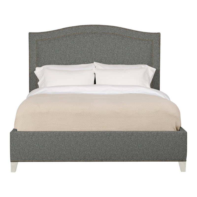 Caroline/Casey Queen Upholstered Low Profile Panel Bed, Navajo, Ian Pewter, Yes