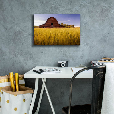 «Giovine Barn Sunset 1» par Joe Reimer, reproduction d'art sur toile tendue