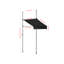 Living And Home 115cm D Polyester Cover Retractable Patio Awning-132838843-132838848-132838850