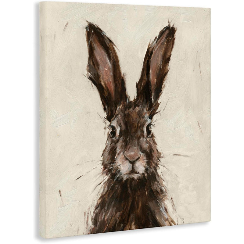Peinture de lapin européen, H 30 po x l 1,5 po