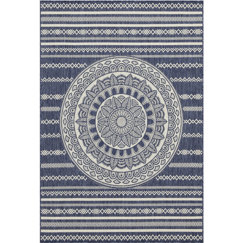 Sunshine Gchar2016 Blue Rug - 7Ft. 10In. X 10Ft. 3In., Indoor/Outdoor, Polypropylene, Stain , , Versatile Design 3In. Area Gchar2016, For Fascinating Homes