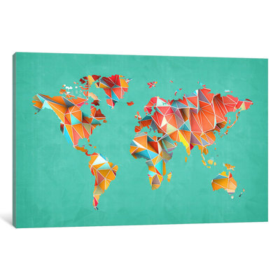 Geometric Map #3 by Diego Tirigall - Wrapped Canvas Print