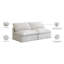 Causeuse modulaire en velours Atis-1622273966