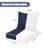 Fade Resistant Outdoor Chair Cushions Set Of 4, 28.5X28.5 Deep Seat Patio Cushions, 28D High Resilience Foam Replacement Patio Chair Cushions Set Of 4 With Removable Cover For Sofa, Adirondack Chair, Sectional,Navy Blue-124950028-124950023