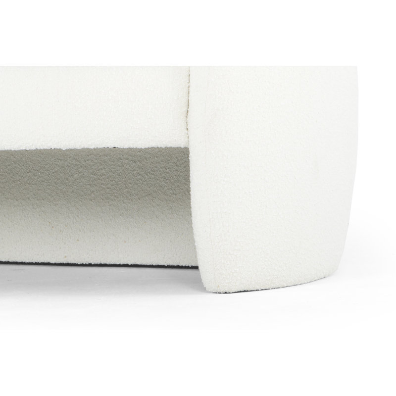 Yancy 60.75'' Upholstered Settee, White