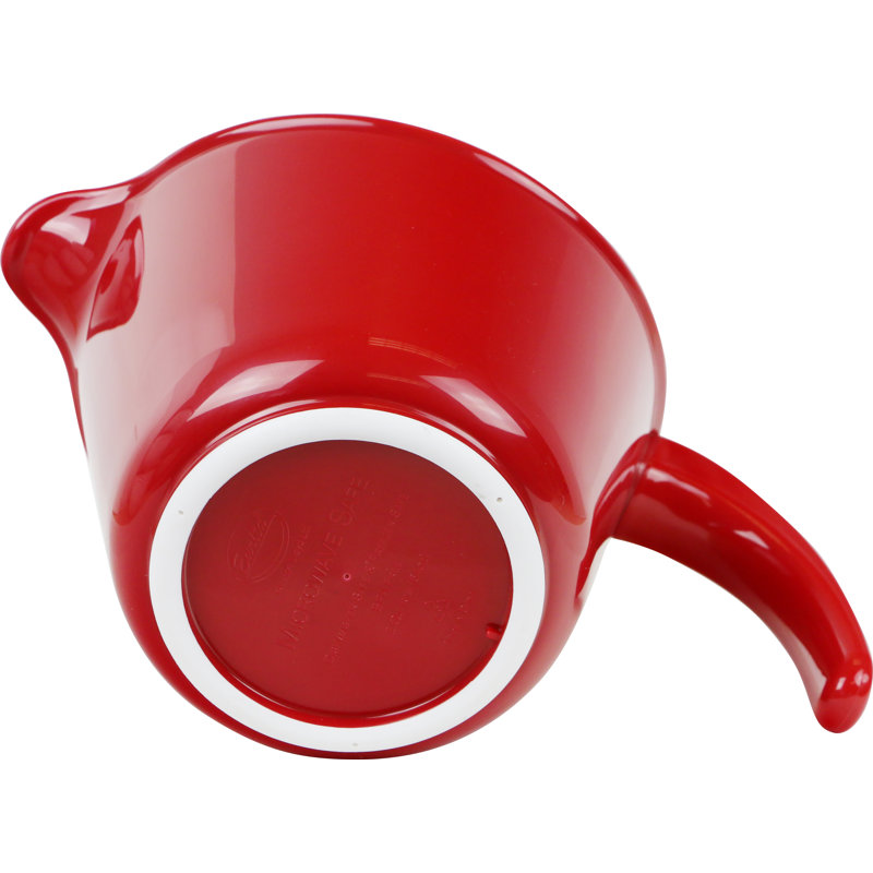 Bol en plastique Alicio de Ebern Designs, Rouge