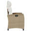  Chaise de jardin inclinable PE standard en rotin beige-953010012-953010019