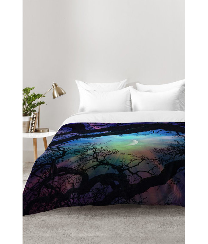 Shannon Clark Modern & Contemporary Polyester Floral Comforter, Full/Queen Comforter + 2 Standard Shams