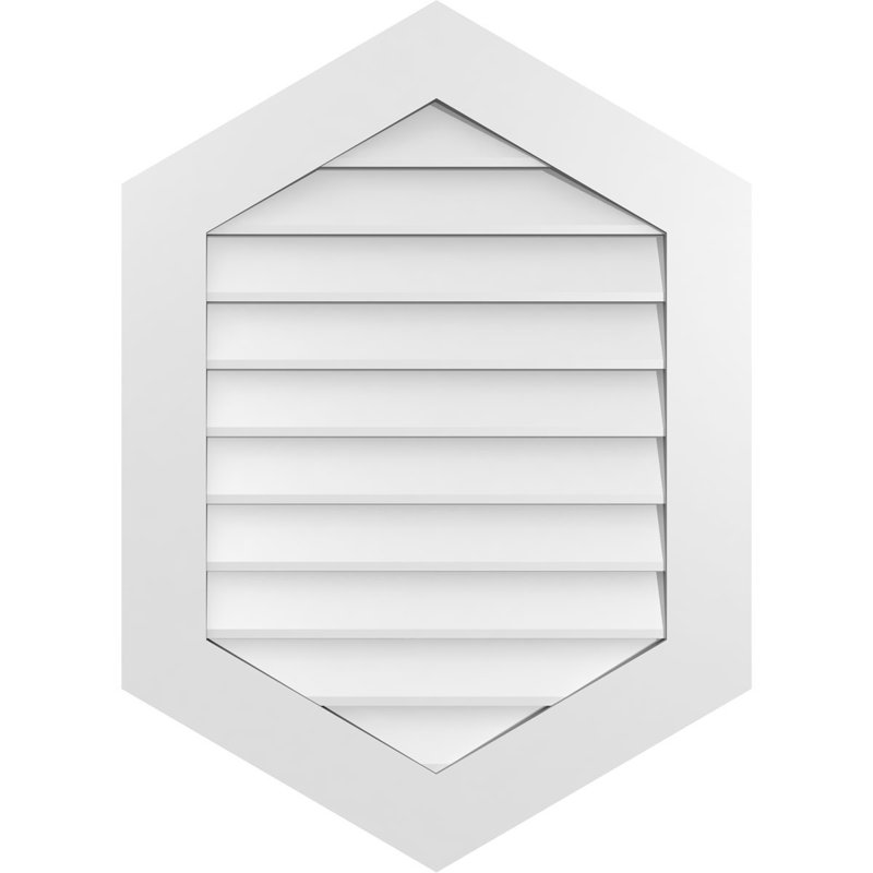 Ventilé vertical à pignon vertical 7/12 po, H 36 po x l 26 po x P 1 po
