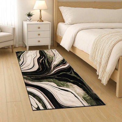 Abstract Flokati Area Rug