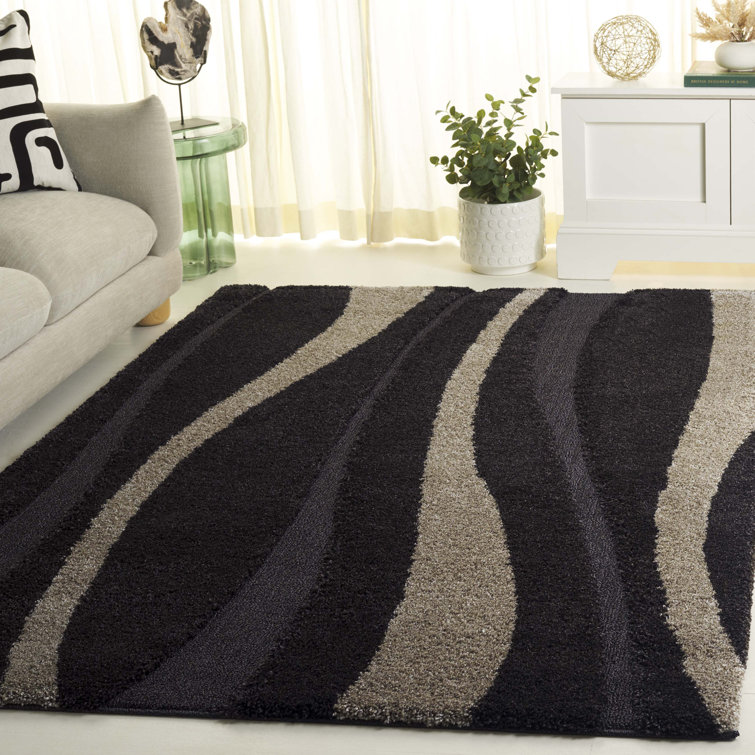 Angle Abstract Brown Area Rug