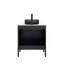 Meuble-lavabo moderne de 24 pouces avec lavabo, lavabo en verre élégant et rangement spacieux pour les intérieurs contemporains