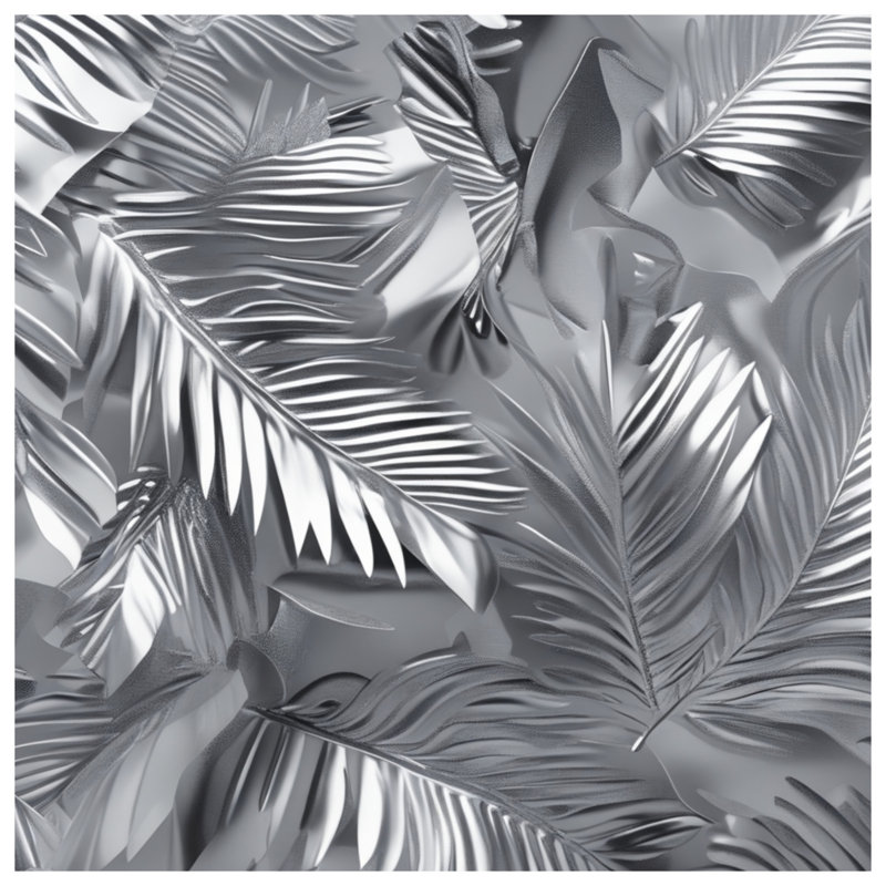 Couvertures en feuilles de palmier argentées, L 50 po x H 60 po
