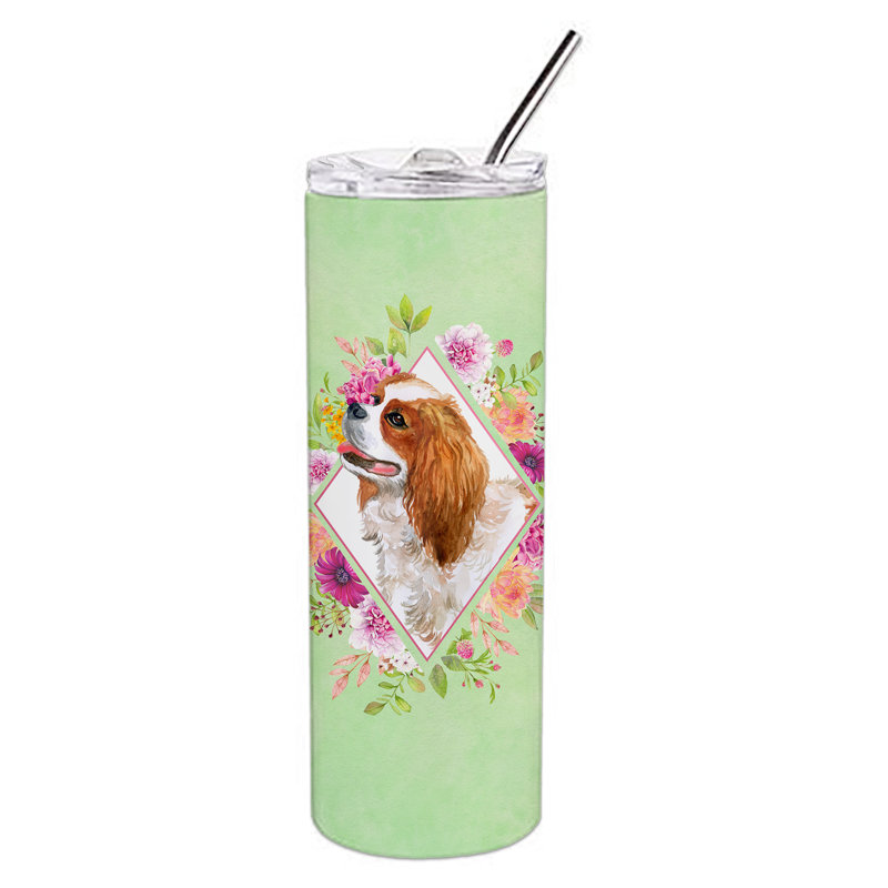 E23BF9F8391D466E9CA4F8DFEBD9A7DB de verre 20 oz à double paroi en acier inoxydable chiot, Épagneul Cavalier King Charles