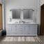 Meuble-lavabo double l 84 po x P 22 po et miroirs 34 po-1799494627