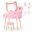 Coiffeuse pour enfants avec miroir et coiffeuse avec 7 accessoires de jeu-1032407582