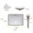 RENIST 14.96" Ceramic Undermount Bathroom Sink with Overflow-93609337