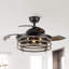 Ventilateur de plafond à 3 pales rétractables de 42 po avec télécommande et ensemble d'éclairage Pinnix