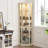Lighted Corner Curio Cabinet - Elegant Glass Display Case For Living Room & Bar Storage - For Antique Collections & Wine - Includes Built-In Lighting-877104320