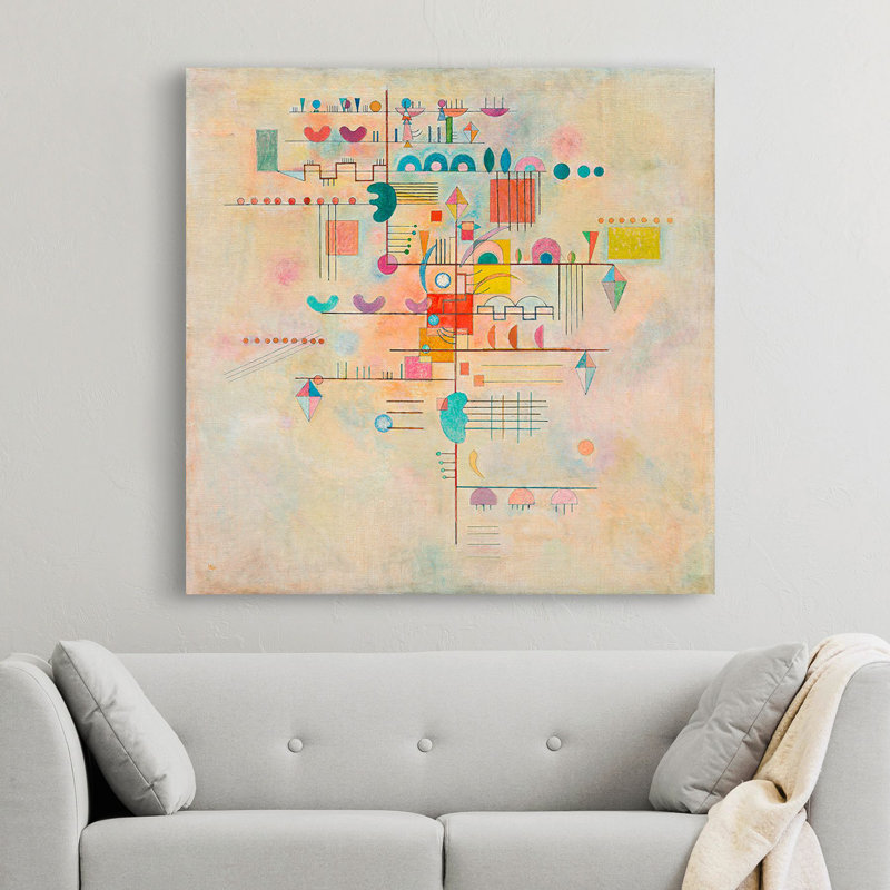 Graceful Ascent by Wassily Kandinsky - Wrapped Canvas Print, 90cm H x 90cm W x 4cm D