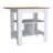 Kitchen Island Pompeya, Three Shelves