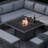 GREY FRAME 8 SEATER - 6pc corner lounging set 