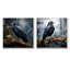 «Black Raven Forest Guardian I», ensemble de 2 reproductions d'art mural Raven-1658003181-1658003177