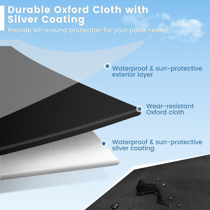 Cassundra Outdoor Patio Heater Cover, Black