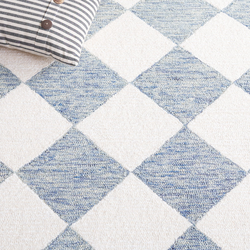 Tapis géométrique touffeté à la main Wharton, Rectangulaire 8 pi x 10 pi