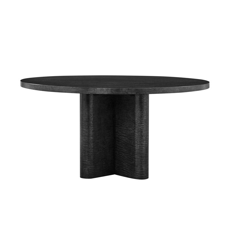 Kesden Round Dining Table, Silent Black