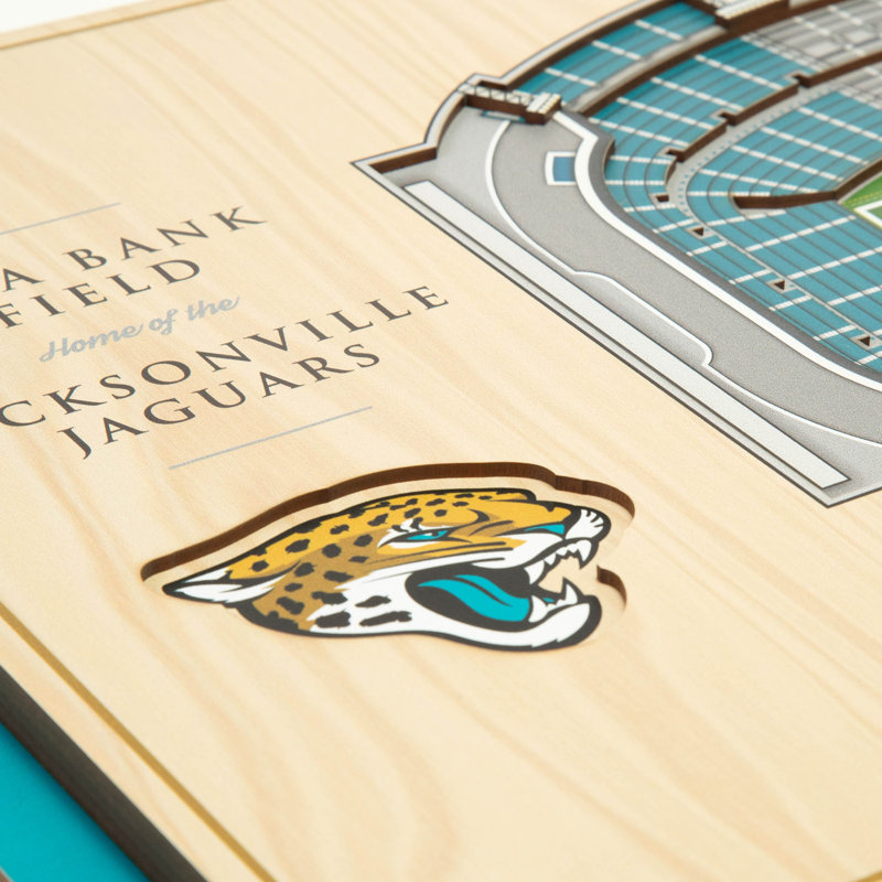 Art mural NFL 5 couches Stadiumview, Jaguars de Jacksonville, Bleu sarcelle