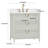 Yulan 30" Single Vanity With Pure White Quartz Top, Pre Assembled