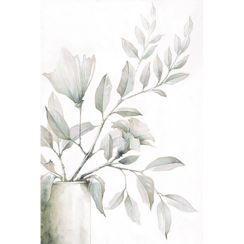 Vase Of Petals And Leaves - Wrapped Canvas Art Prints, 122cm H x 81cm W