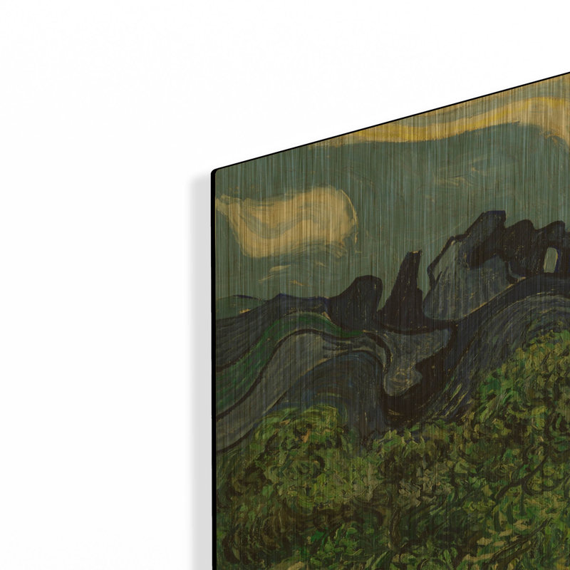 «The Olive Trees» par Vincent Van Gogh, art mural en métal doré, 36 po x 24 po, 36 po x 24 po