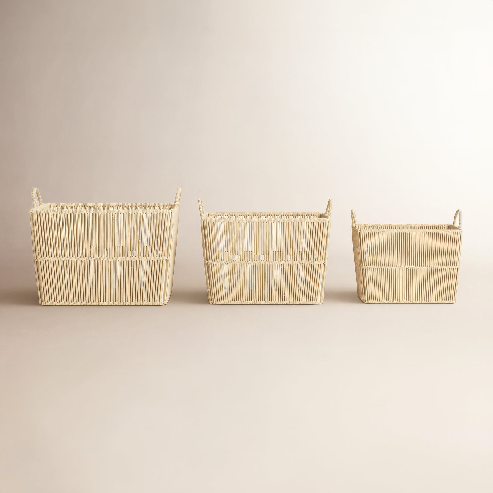 Handmade Decorative Basket - Set of 3, 12.25" H x 16.20" W x 11.40" D