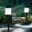 Ensemble de lumières de sentier rotatives décoratives à énergie solaire à DEL