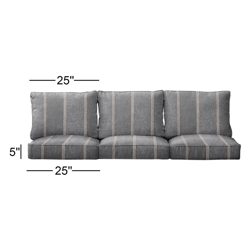 Ensemble de coussins d'extérieur Sunbrella, L 25 po x P 25 po, Tanné