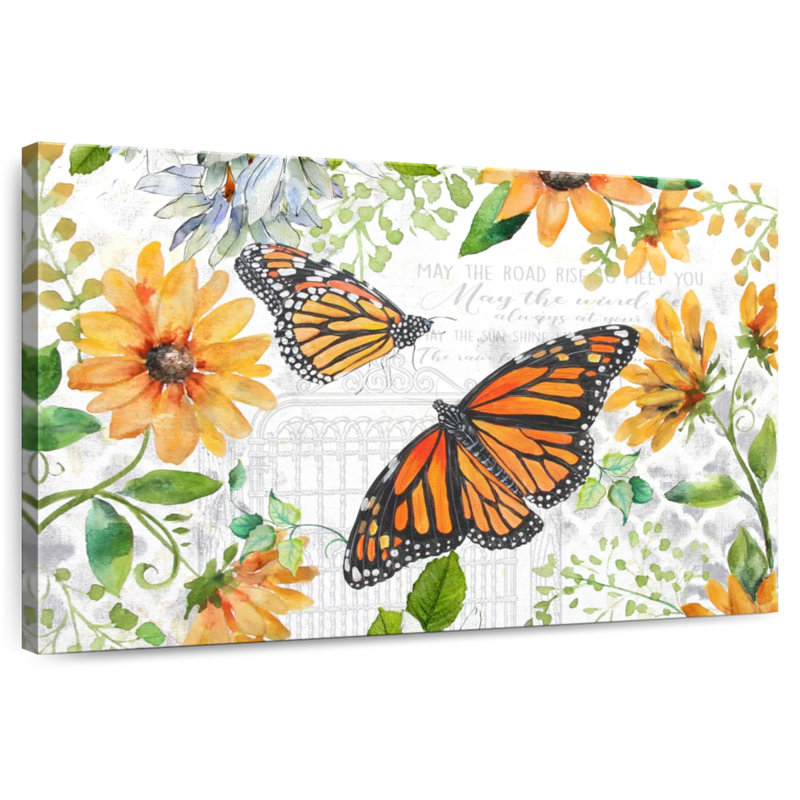 Brampt Floral Butterfly Garden III, 26" H x 39" W